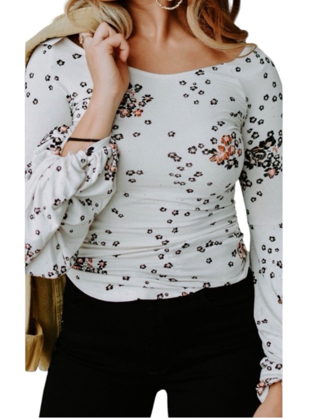 **NWT** Free People Top Fun Sleeves